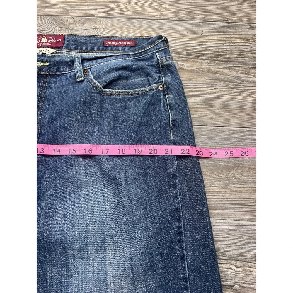 Lucky Brand 221 Original Straight Leg Blue Denim Jeans‎ Mens 36/30